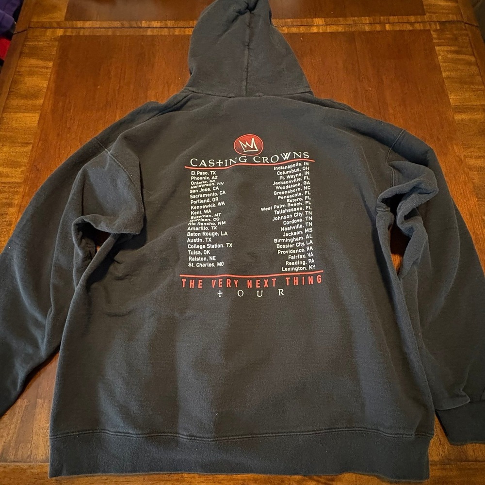 Casting Crowns The Very Next Thing Tour Hoodie Large Hanes Ultimate Cotton Black - Picture 3 of 4